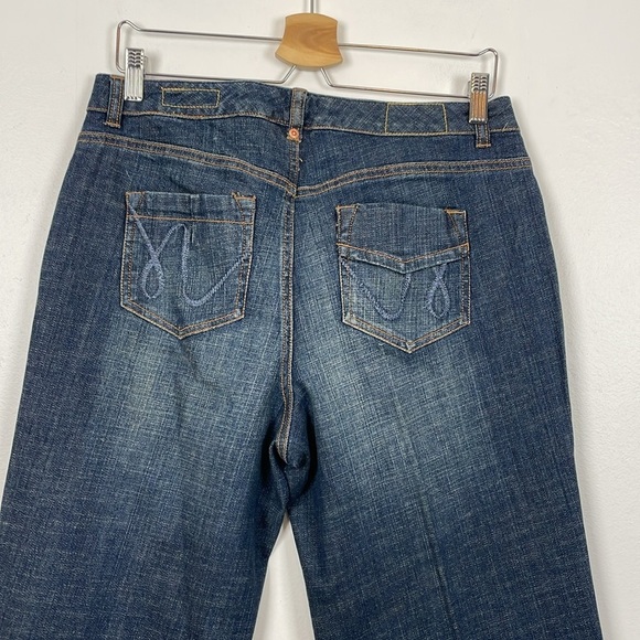 Lane Bryant Venezia Jeans Womens 14 Plus Size 5 Pocket Wide Leg Blue Jeans Pants - Picture 7 of 8